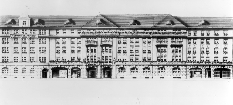 Gewerkschaftshaus der Freien Gewerkschaften in Breslau, vor 1933